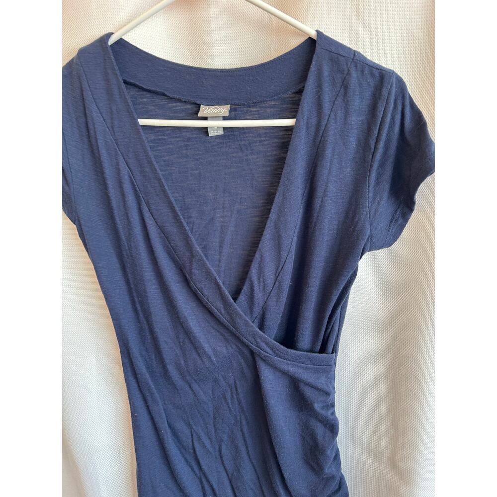 Vintage Y2K Vanity Wrap Shirt In Blue Size M
